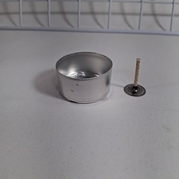 50 Tall Metal Tea Light Cups Kit With 50 Wicks Aluminum Dia37.5 mm x Height 20mm - Picture 5 of 9